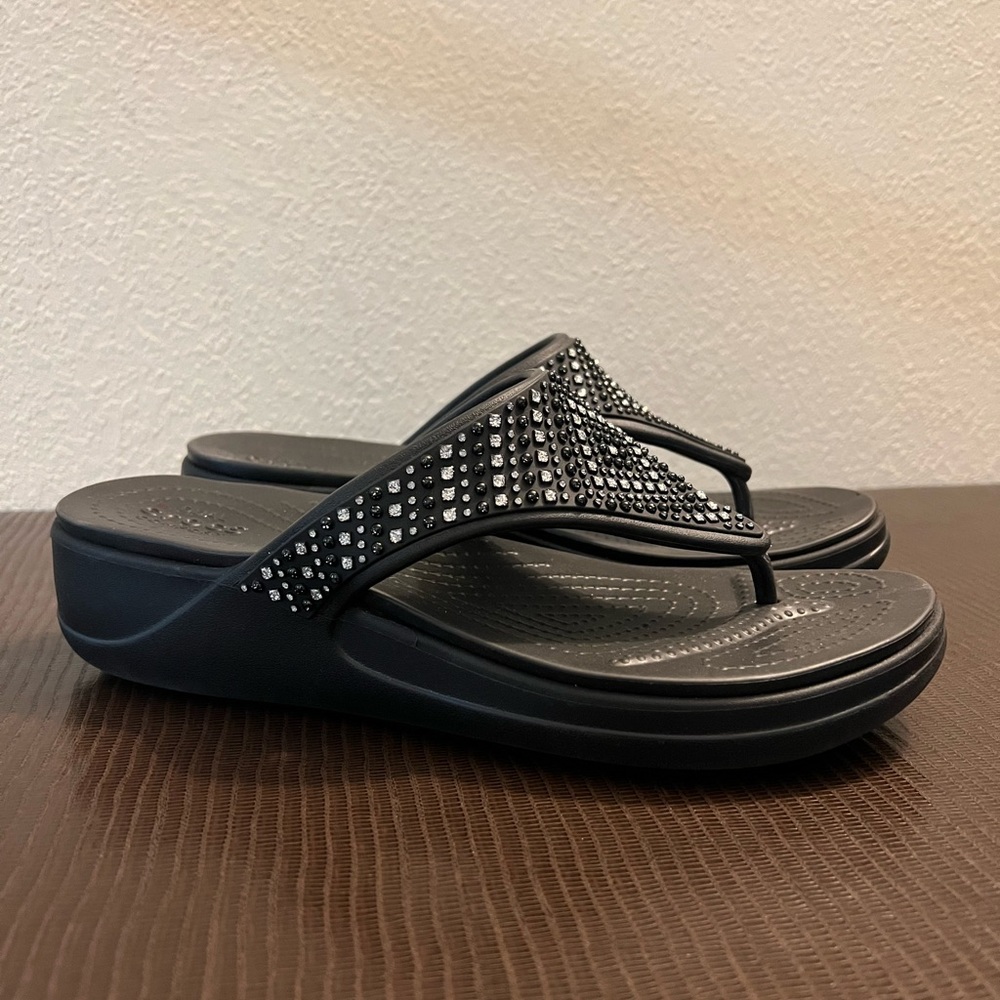 Crocs Women's Sloane Embellished Flip Flop | Women's Flip Flops | Size 10